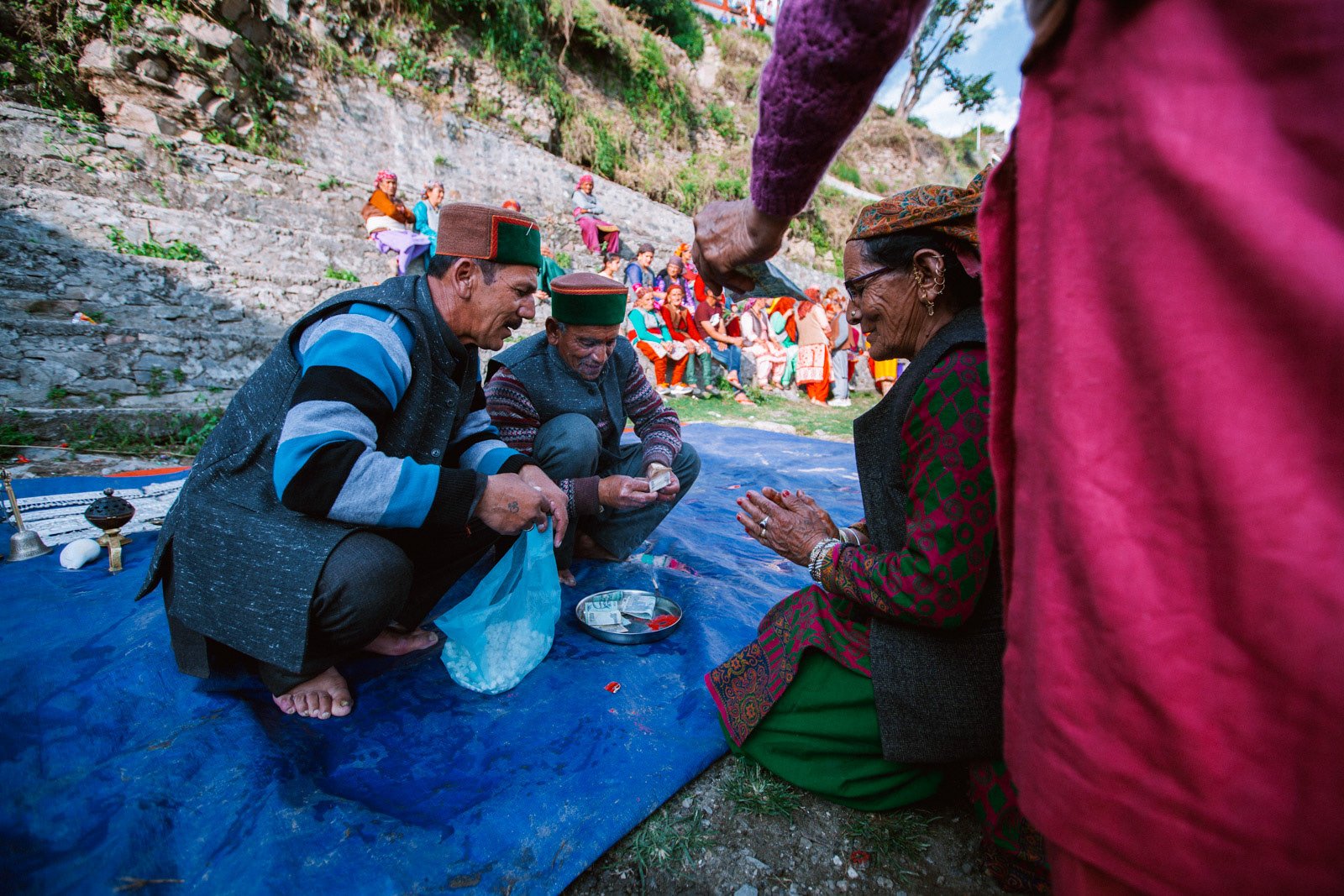 People taking part in Jaagra, a ritual in the Shimla region